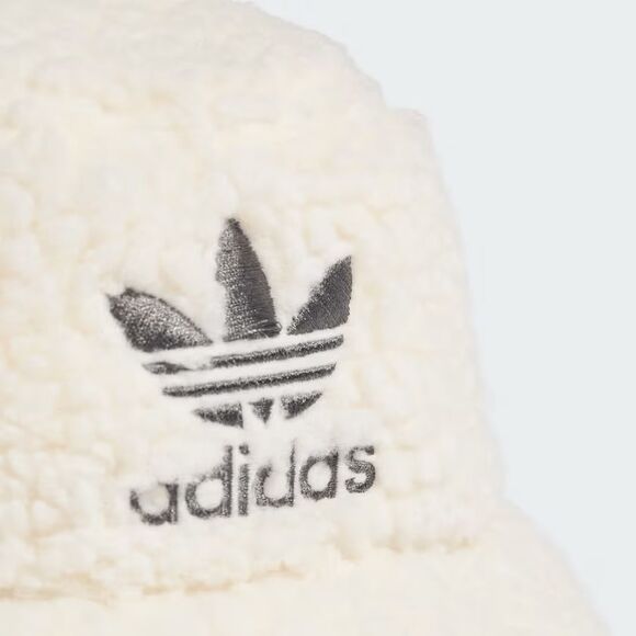 Brand New Adidas Originals White Sherpa Bucket Hat - Picture 3 of 4